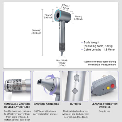 High Speed Hair Dryer 110000RPM Professional  Care for Home Travel