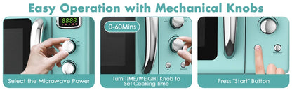 MAT EXPERT 0.9 Cu.ft Compact Microwave Oven,  w/Glass Turntable