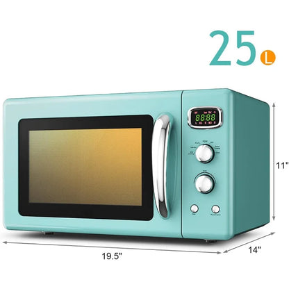 MAT EXPERT 0.9 Cu.ft Compact Microwave Oven,  w/Glass Turntable