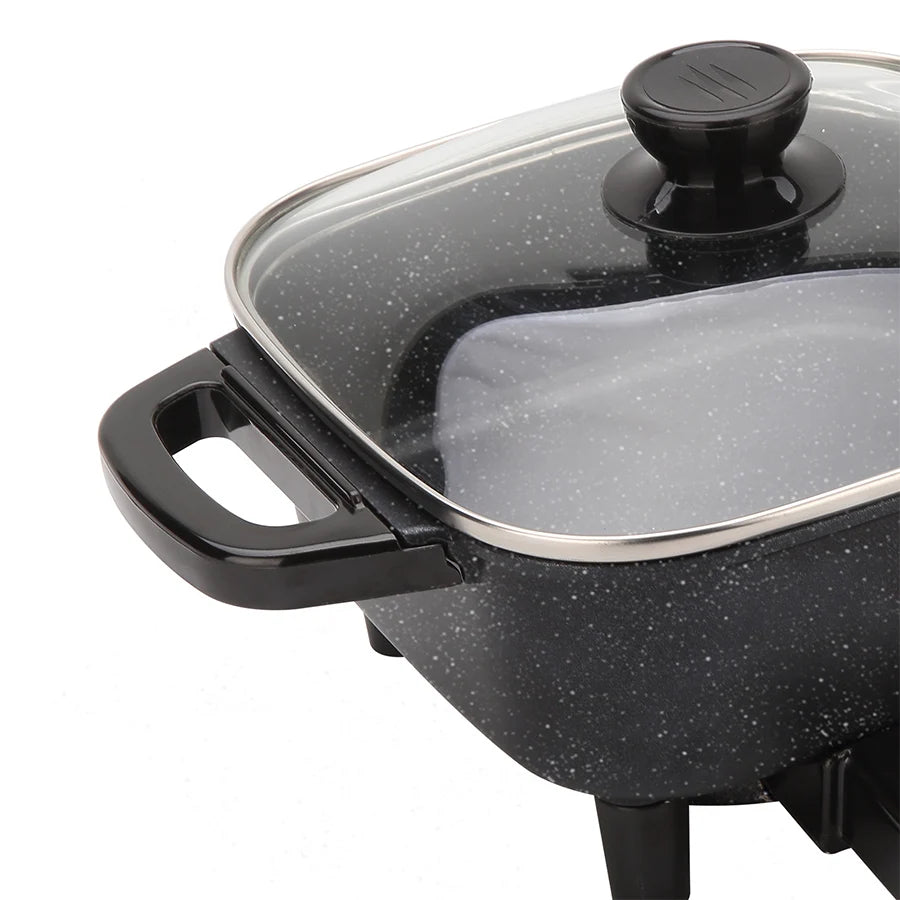 Electric Frying Pan, Temperature Control, Hot Pot Cooking, Non Stick Pan