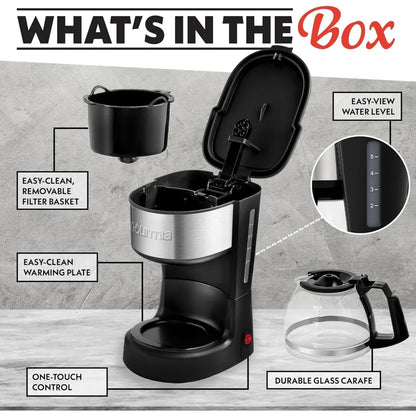 dutcheshomeliving 5 cup coffee maker black