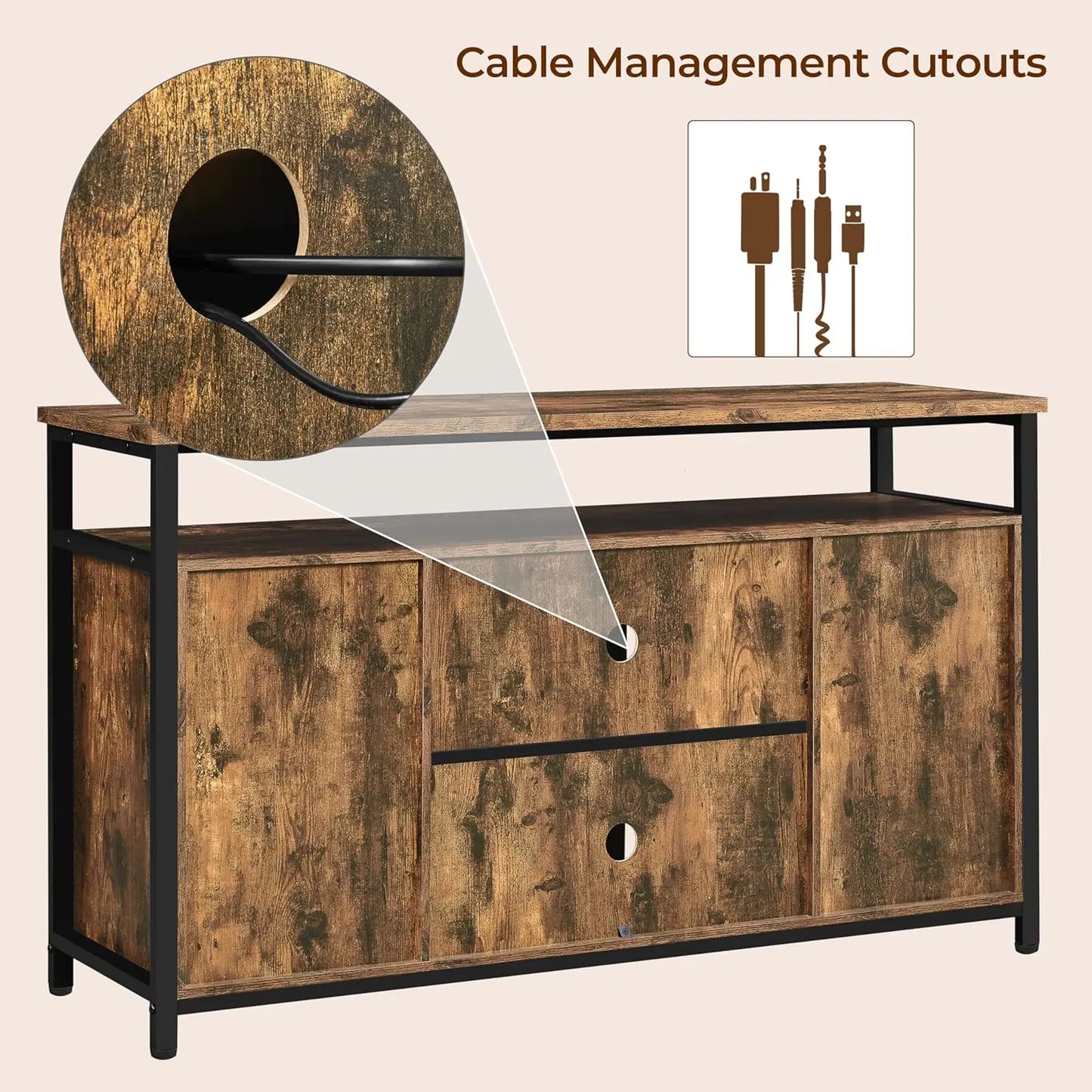 [New Arrival!]TV Stand, Entertainment Center with Storage Cabinets