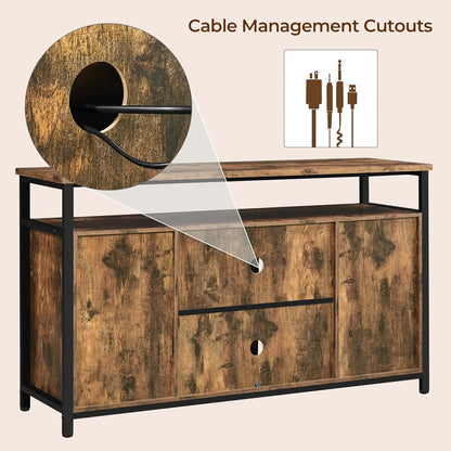 [New Arrival!]TV Stand, Entertainment Center with Storage Cabinets