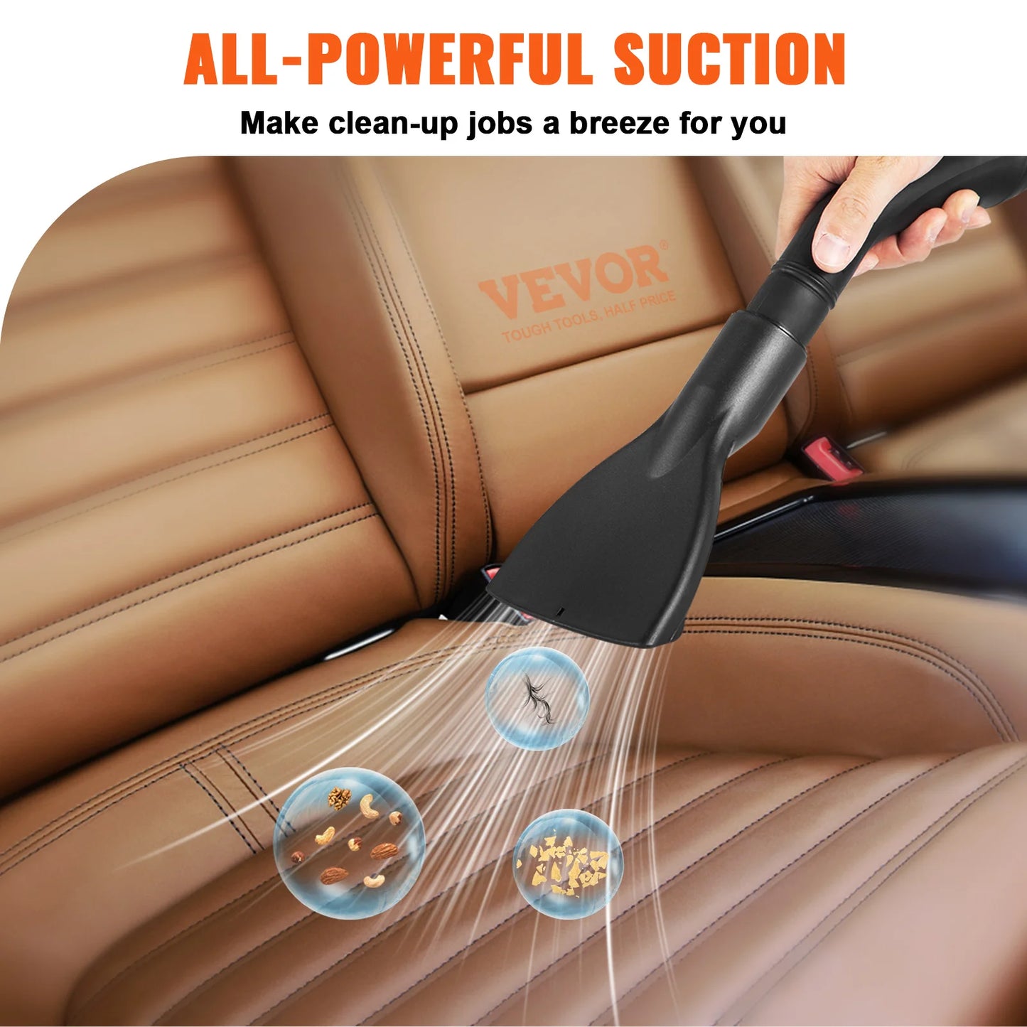 SucceBuy Wet Dry Vac 2.6 Gallon  3 in 1 Portable Shop Vacuum