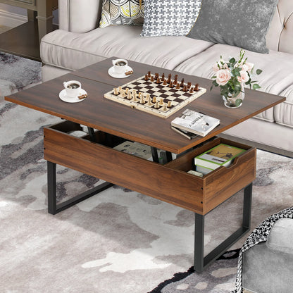 VOWNER Lift Top Coffee Table, 3 in 1 Multi-Function with Hidden Compartment