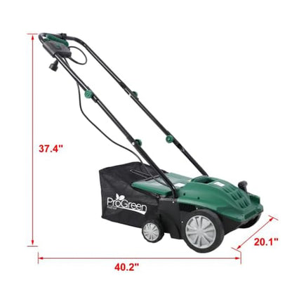 2-in-1 Electric Garden Scarifier & Dethatcher 15AMP Detachable Bag