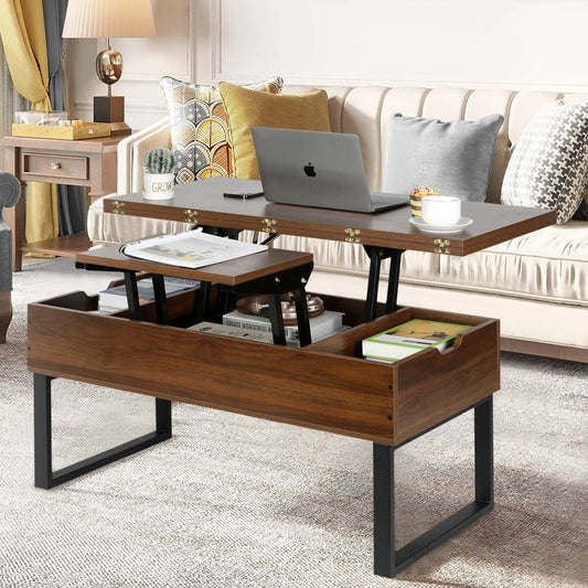 dutcheshomeliving VOWNER lift top coffee table Walnut