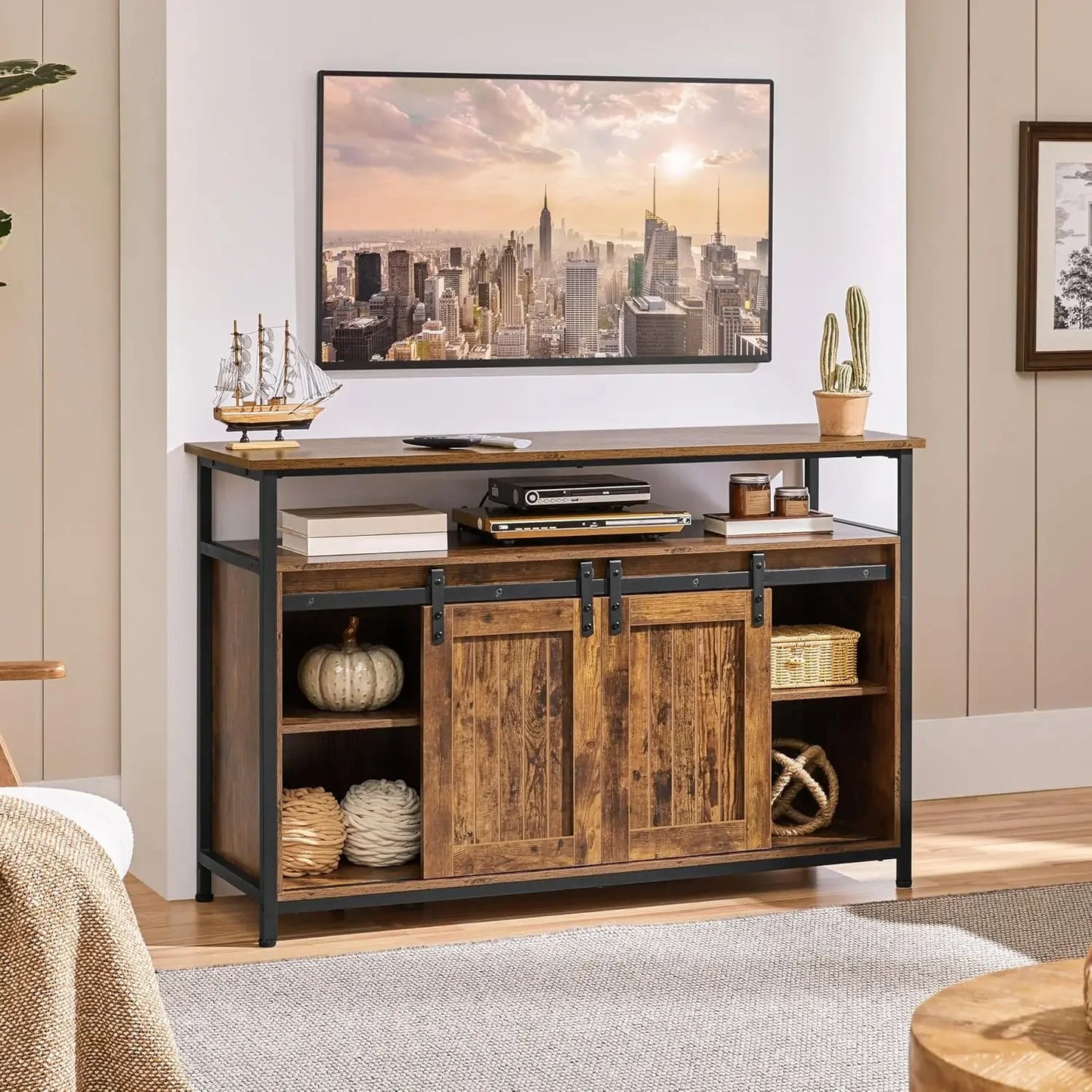 [New Arrival!]TV Stand, Entertainment Center with Storage Cabinets