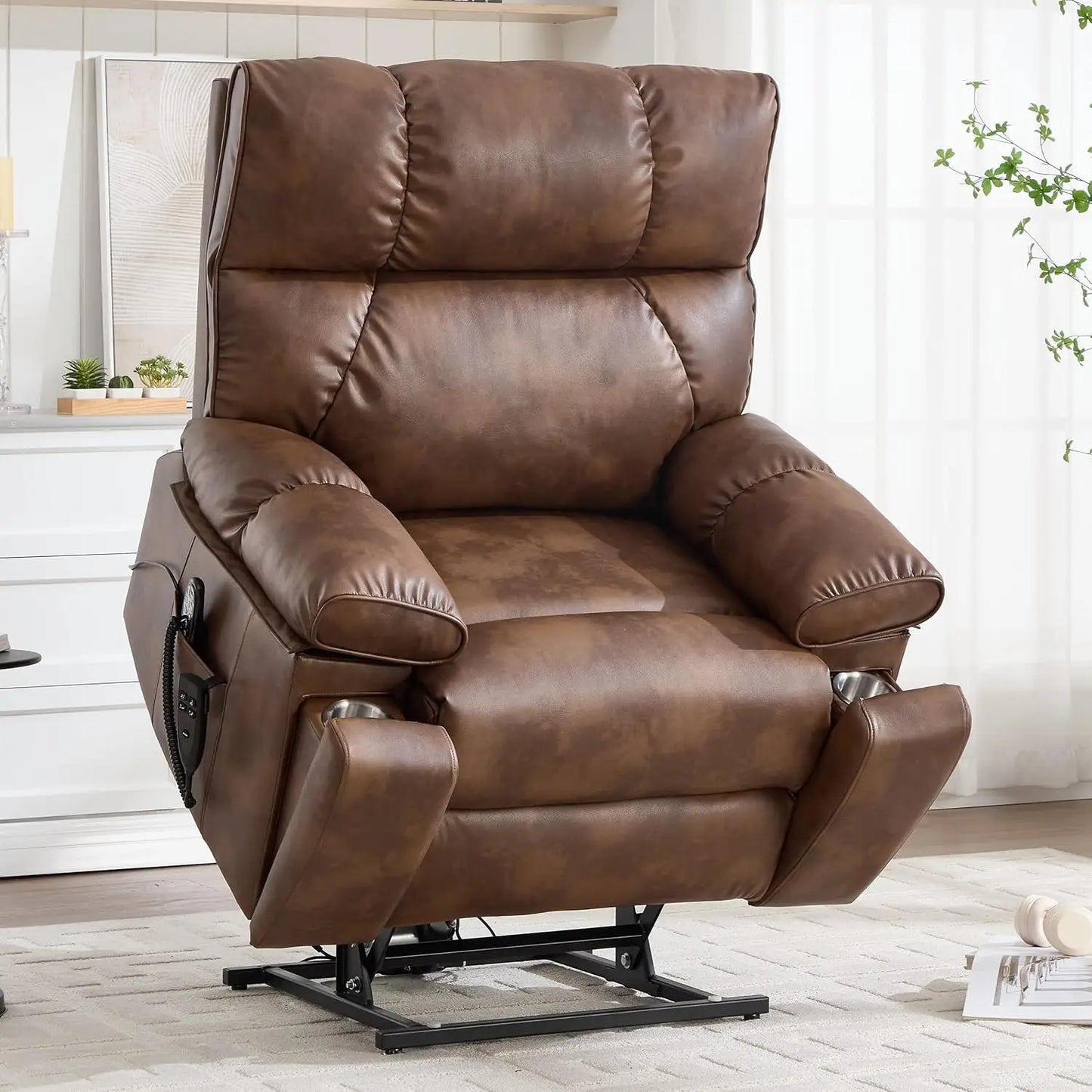 Dual Motor Power Lift Chair Vibration Massage and Lumbar Heating