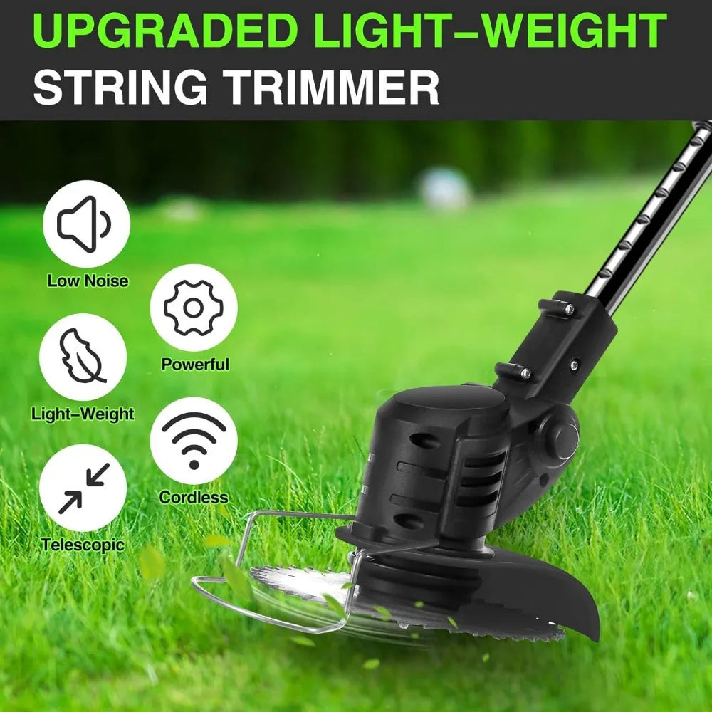 Electric Weed Wacker, 24V 1500MAh Battery Operated, 3-in-1 Lightweight