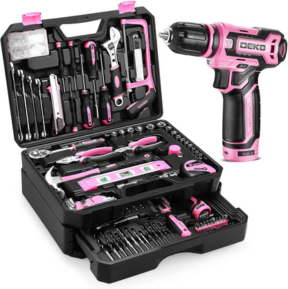 DEKO Home Mechanic Toolbox Power Cordless Drill Hand Repair