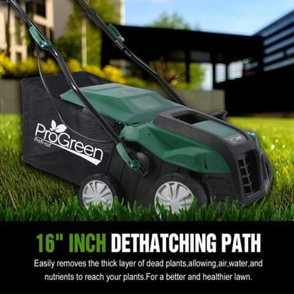 2-in-1 Electric Garden Scarifier & Dethatcher 15AMP Detachable Bag