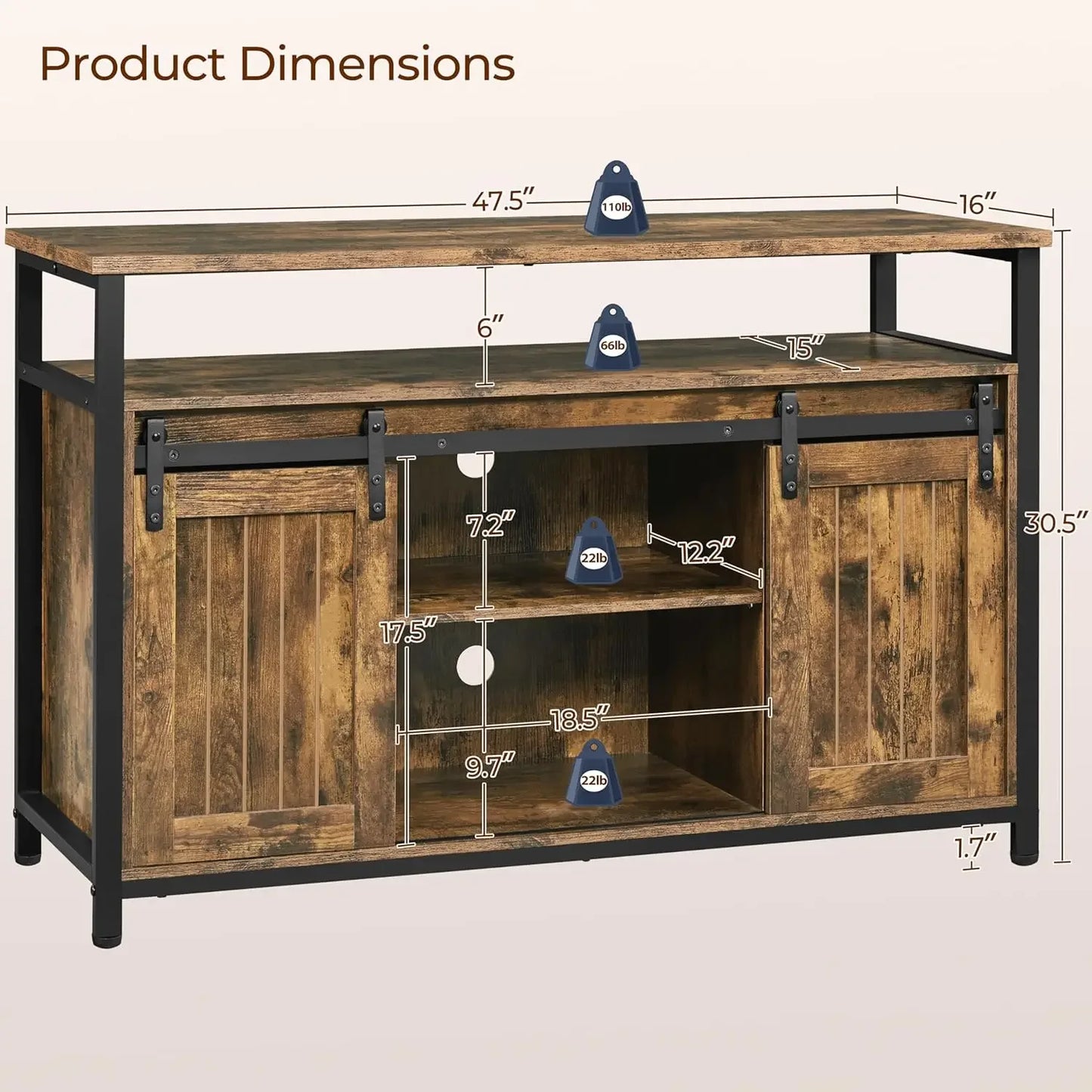 [New Arrival!]TV Stand, Entertainment Center with Storage Cabinets