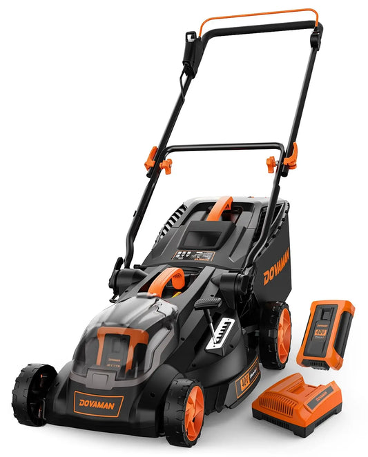DOVAMAN 40V Brushless Lawn Mower, 16" Deck, 4Ah Battery,