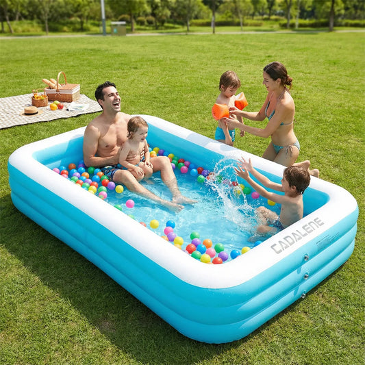 Inflatable swimming Pool for Kids and Adults,120" X 72" X 22"