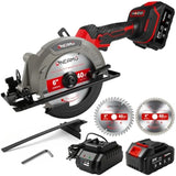 6" Cordless Mini Circular Saw 21V Compact Wireless Circular Saw 4.0Ah