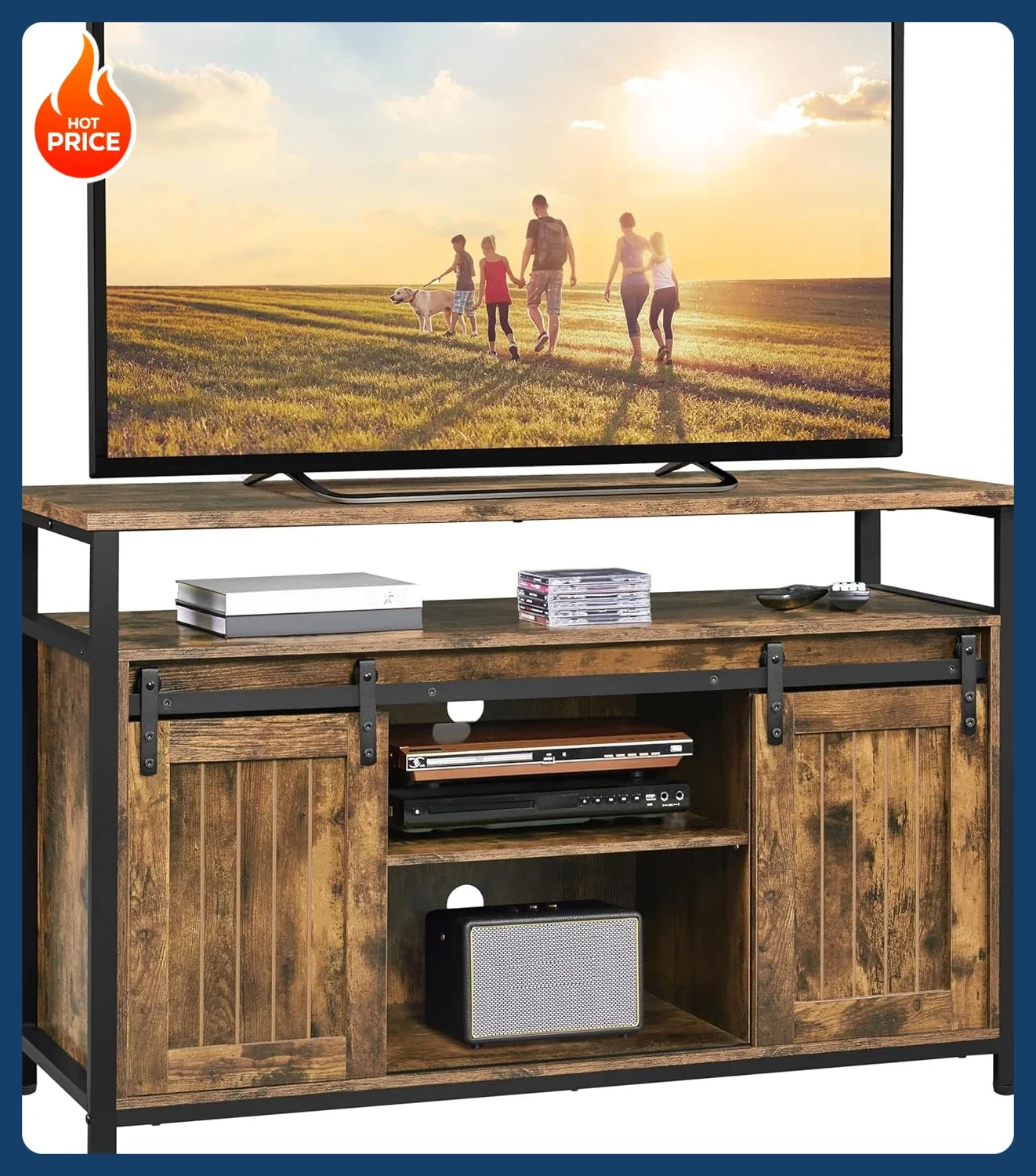 [New Arrival!]TV Stand, Entertainment Center with Storage Cabinets