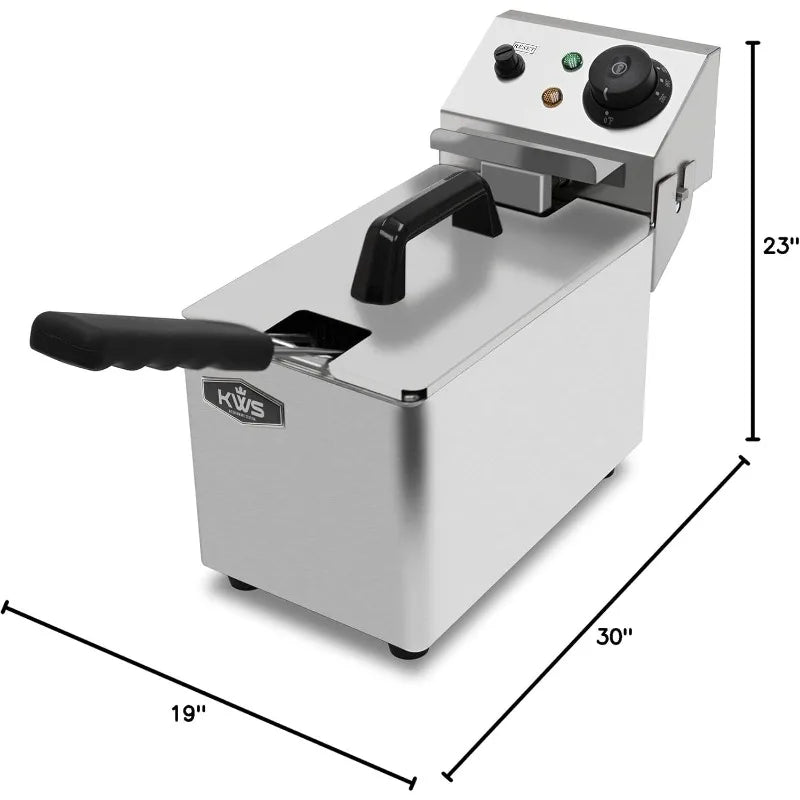 Electric Compact Deep Fryer Stainless Steel for Home