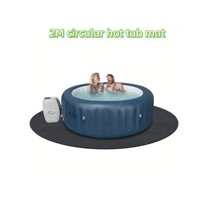 80 Inch Inflatable Hot Tub Mat, Extra Large Slip-Proof Ground Protector