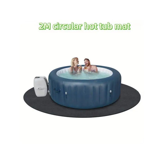 80 Inch Inflatable Hot Tub Mat, Extra Large Slip-Proof Ground Protector