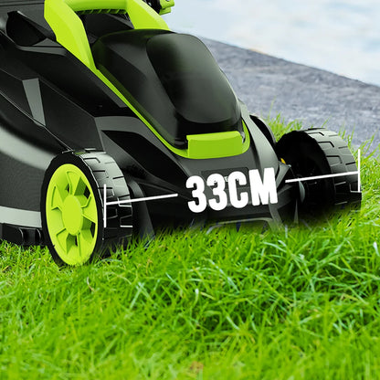 Deli 13" 2-in-1 Lightweight Cordless Lawn Mower  with 21V 4.0Ah Battery and Charger