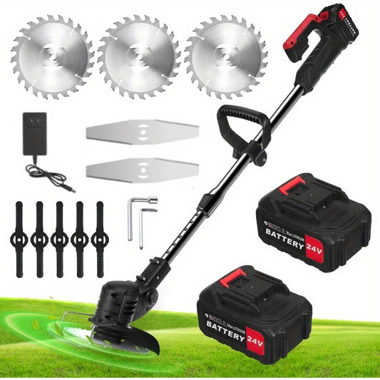 Electric Weed Wacker, 24V 1500MAh Battery Operated, 3-in-1 Lightweight