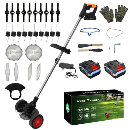 21V Cordless Grass Trimmer Electric 3-in-1 Lightweight  Lithium-ion Batteries