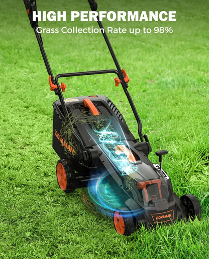 DOVAMAN 40V Brushless Lawn Mower, 16" Deck, 4Ah Battery,