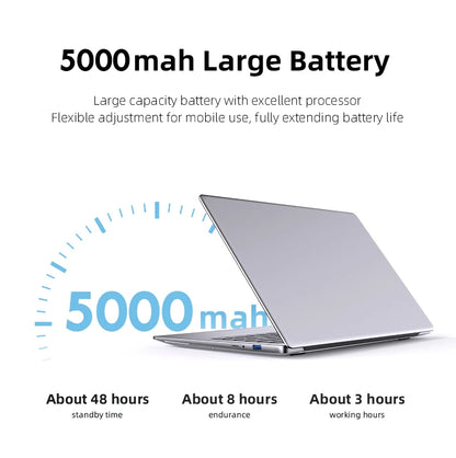 14.1" Ultra Slim Windows 11 Pro Laptop Computer intel Atom A3950 12GB RAM