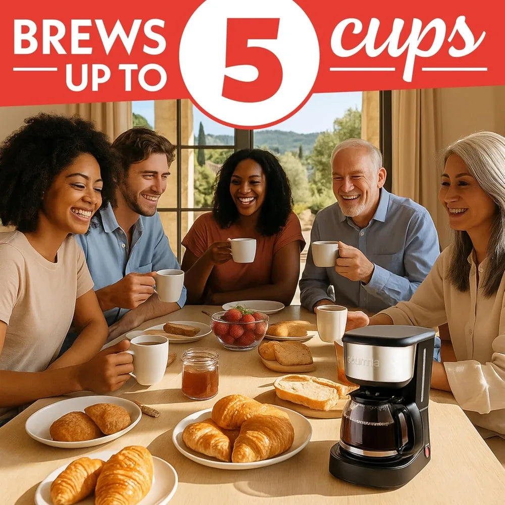 dutcheshomeliving 5 cup coffee maker black