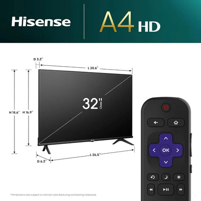 dutcheshomeliving 32 inch smart roku tv front view