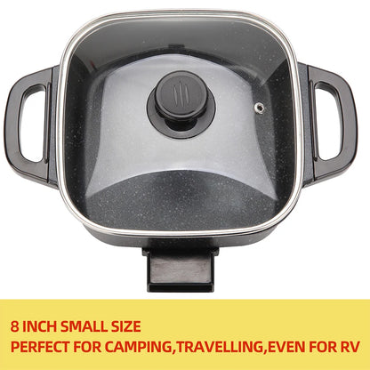 Electric Frying Pan, Temperature Control, Hot Pot Cooking, Non Stick Pan