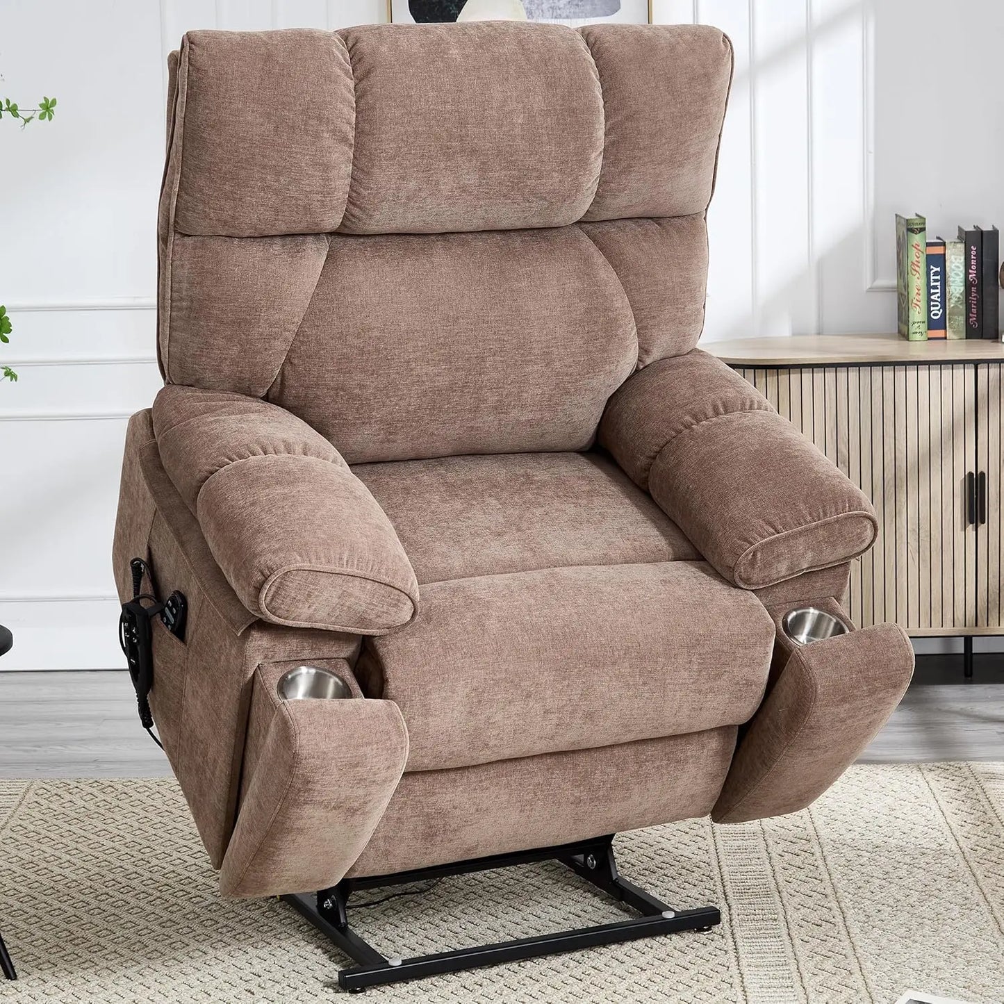 Dual Motor Power Lift Chair Vibration Massage and Lumbar Heating