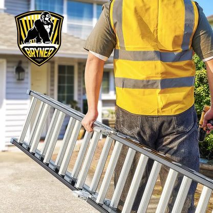 Extended Reach Fiberglass Step Ladder with 12-Foot Reach and 250-Pound Capacity